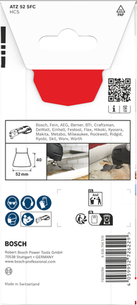 Bosch daudzmateriālu griešanas asmens 52 × 40 mm.